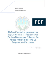  ACUERDO GUBERNATIVO No. 236-2006 . REGLAMENTO DE LAS DESCARGAS Y REUSO DE AGUAS RESIDUALES  Y DE LA DISPOSICIÓN DE LODOS