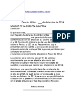 Declaración Anual Sueldos y Salarios 2015