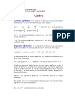 EXPRESIONES ALGEBRAICAS