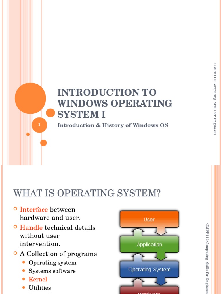 Introduction to Windows Operating System I for Student | Operating ...