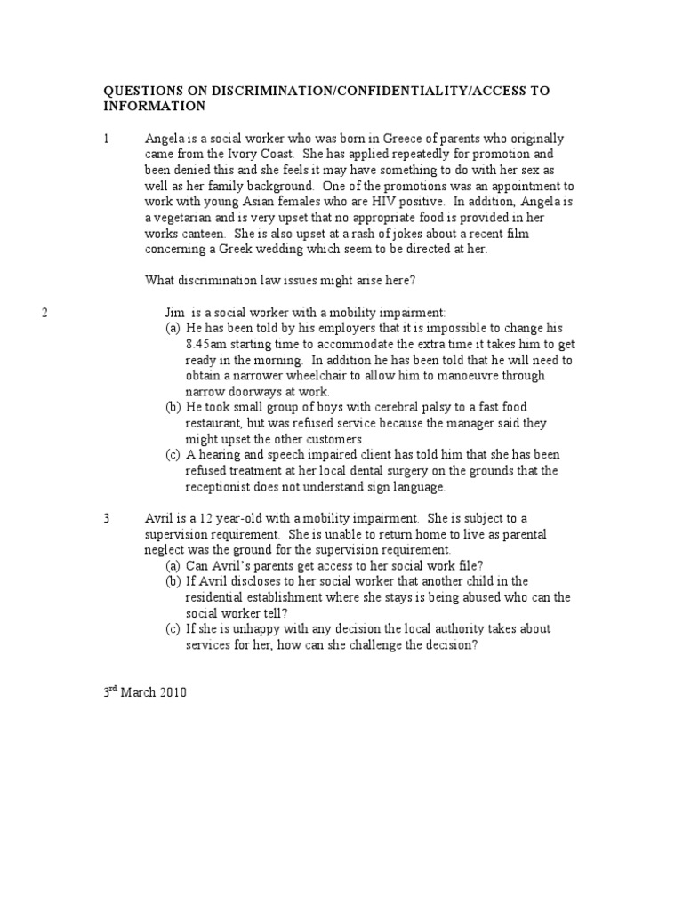 3rd March Questions | PDF