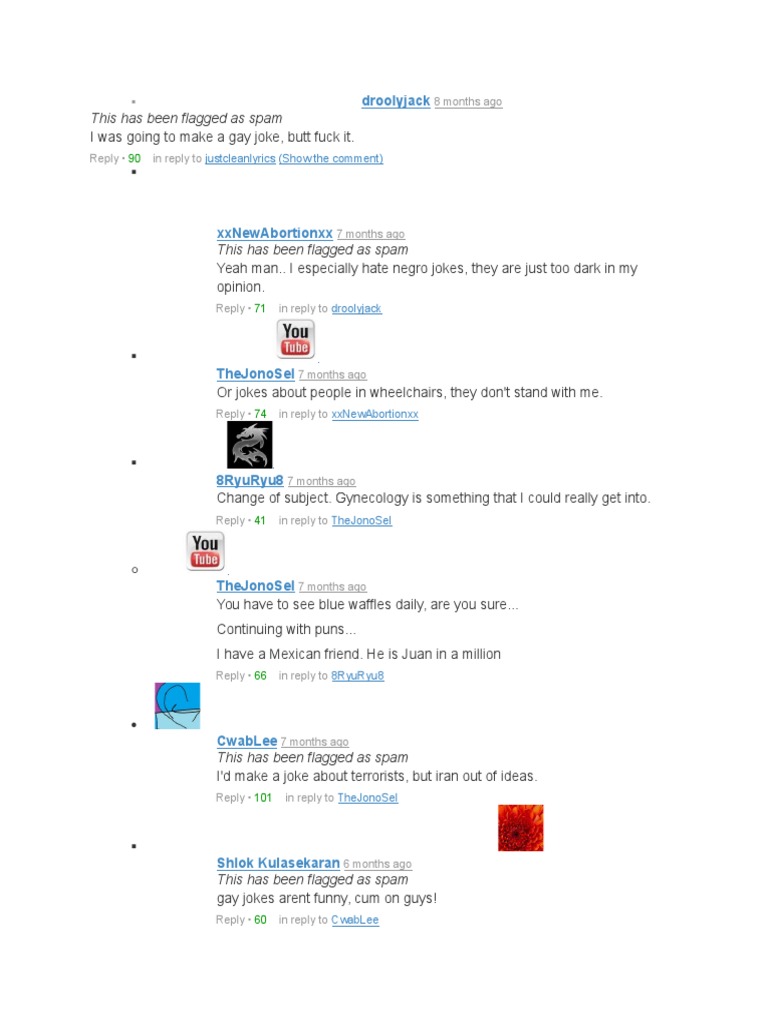 YouTube Comment Puns and Jokes | PDF | Sports & Recreation