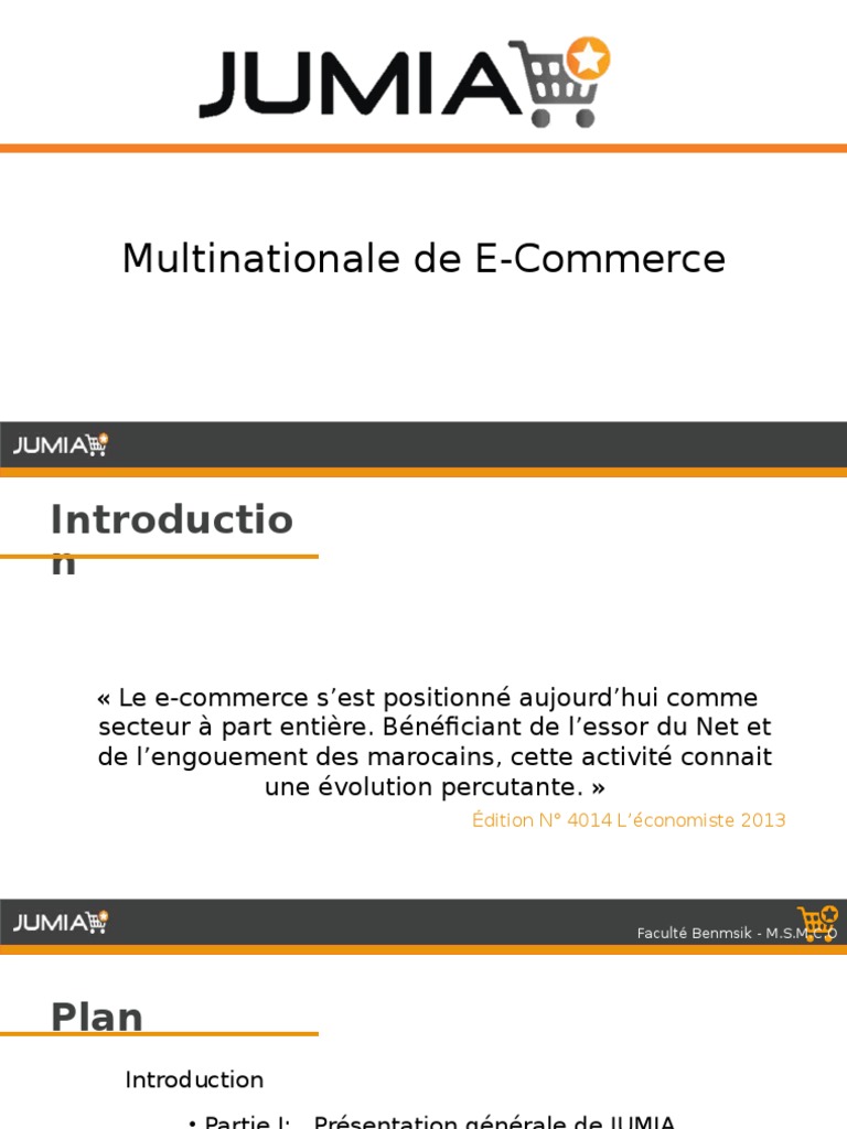 Jumia Etude PDF Maroc Commerce électronique