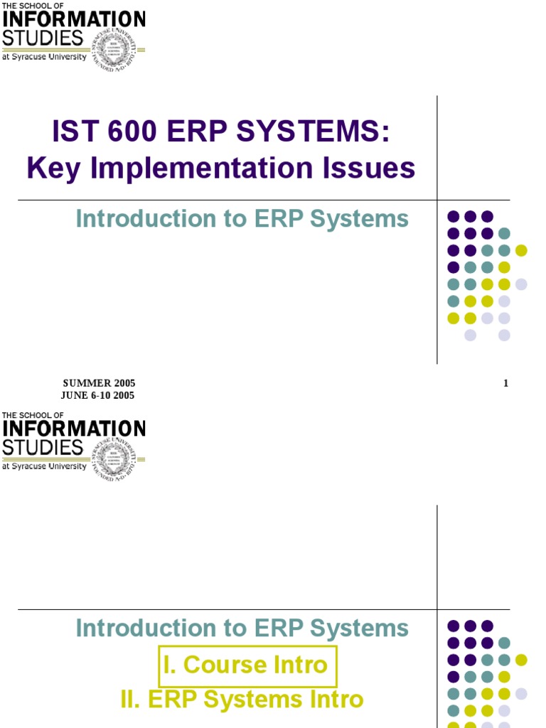 ERP Systems Implementation Insights | PDF | Enterprise Resource ...