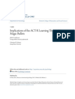 implications of the act-r learning theory  no magic bullets