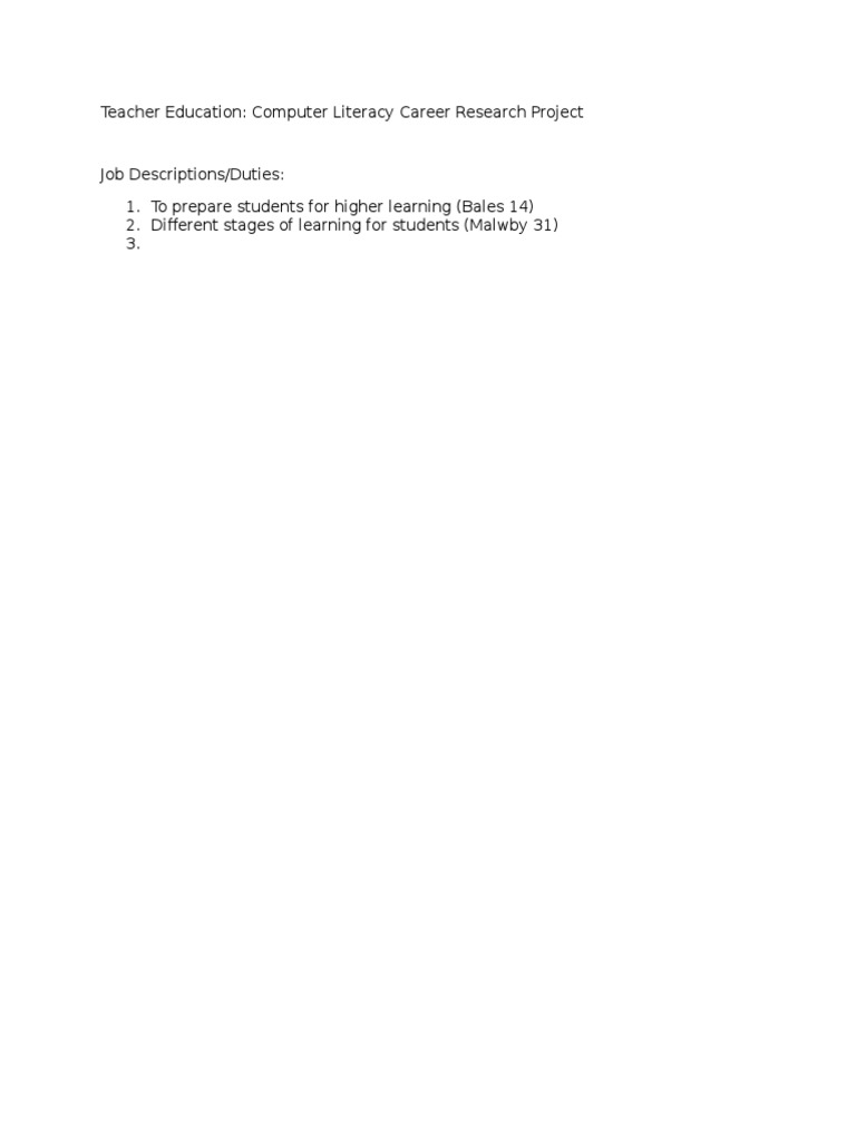 Computer Literacy in Teacher Education | PDF | Computers