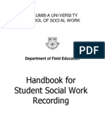 CU Social Work Field Education Process Recording Guide