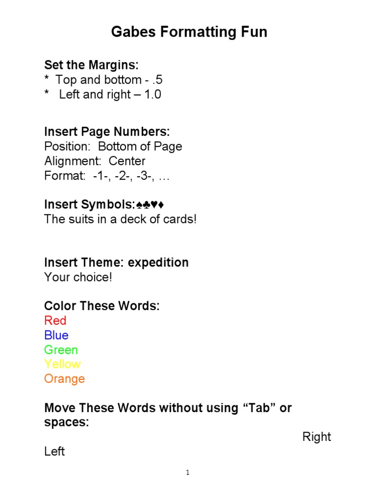 Formatting Tips for Document Design | PDF