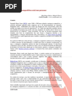 A Vantagem competitiva está nas pessoas