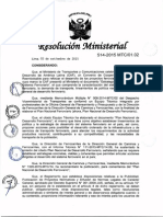 Ferroviario: Proyecto de Plan Nacional de Desarrollo (Perú, RM 514-2015-MTC)