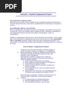 P- Exigencias de Equipamentos