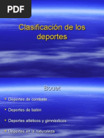 Clasificación de los deportes