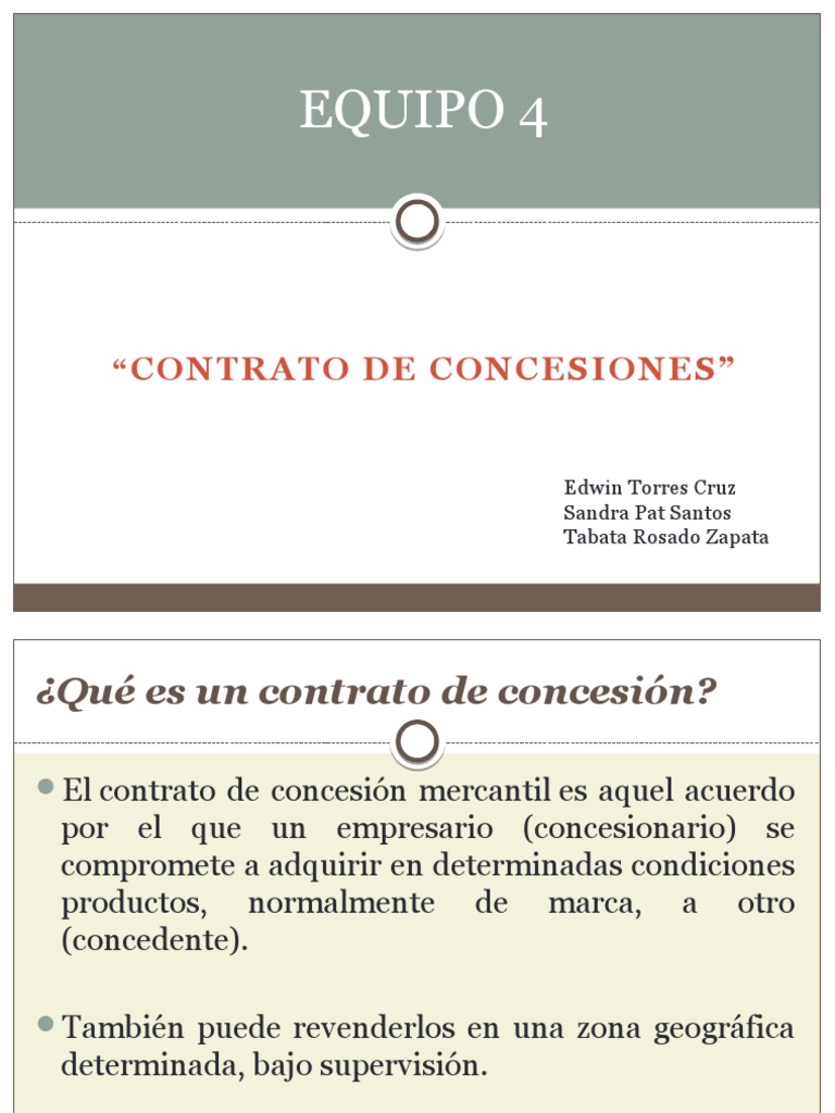 Contrato de Concesión Mercantil | PDF | Gobierno | Business