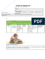 SESIÓN DE APRENDIZAJE Sobre ALIMENTOS 6to G