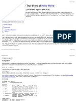 The True Story of The Hello World Program - x86 Assembly, C and Its ABI, ELF Executable Format, Linking, Loading, and Running