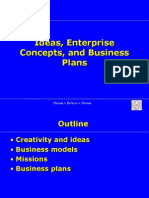 Ideas, Enterprise Concepts, and Business Plans