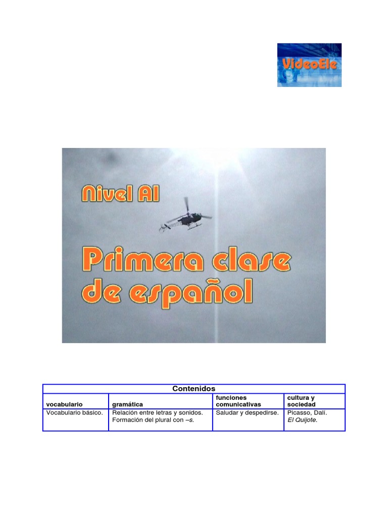 Primera clase de español A1 | PDF | Idiomas