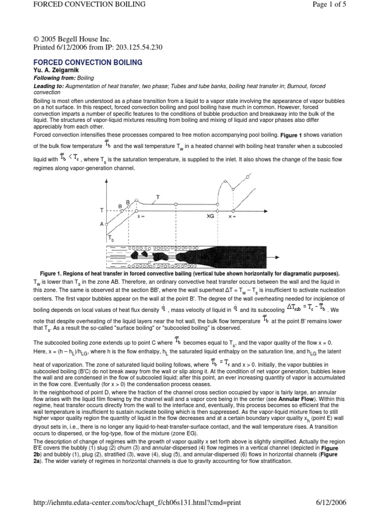 Forced Convection Boiling | PDF | Heat Transfer | Boiling