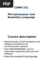 COMP 231 Microprocessor and Assembly Language