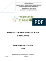 Formato de Peticiones Quejas y Reclamos