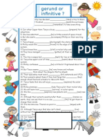 Gerund or Infinitive Worksheet