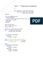 Z745oops7. Exporting Parameters: Class Public Methods Importing Type Exporting Type Type