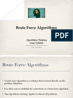 Brute Force Algorithms for Common Problems