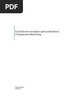 Download Cost Behavior Analysis and Justifications of Segmented Reporting by Tarif Haque SN278611194 doc pdf