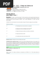 AVA - CDC Código dd Defesa do Consumidor - Aulas-Temas  1 a 4