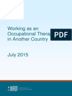 Working As An Occupational Therapist in Another Country 2015