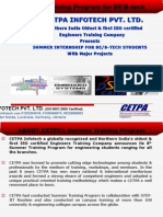 Summer Training & Internship For BE/B-tech Engineering Students