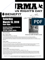 Burma Human Rights Day Flyer (Dinner, Speakers and Film)