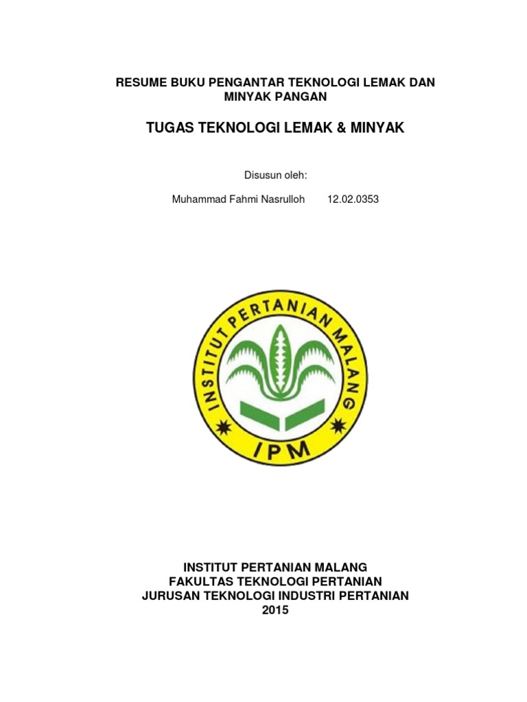  Minyak  Dan  Lemak  Pangan