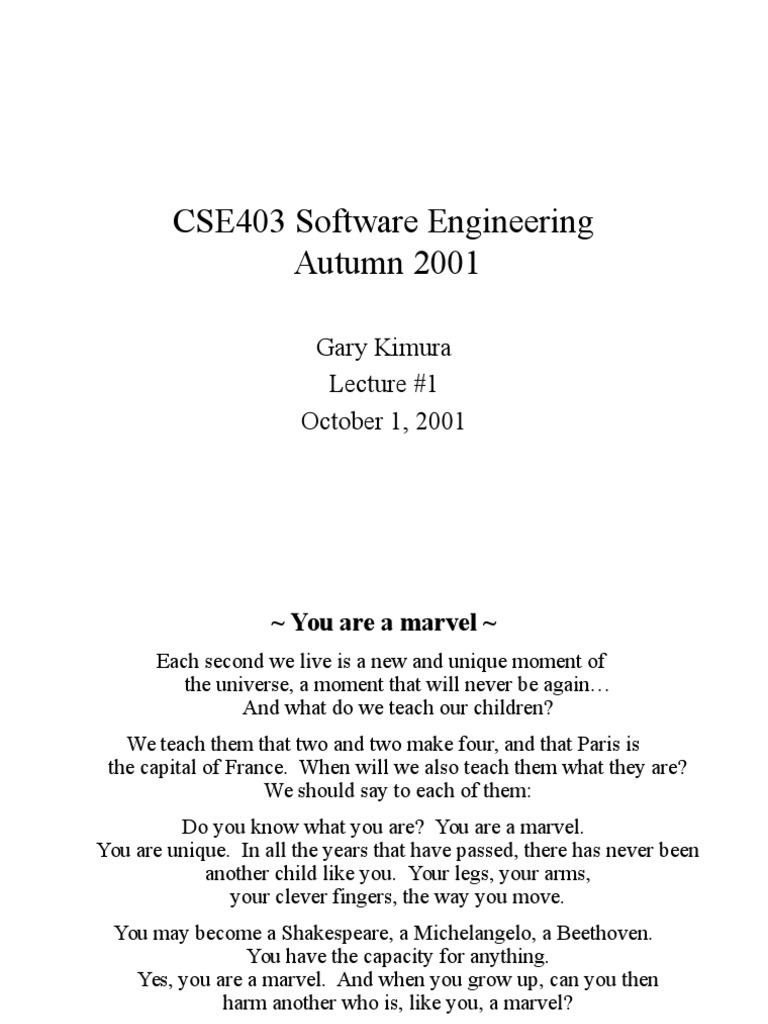 Lecture 1 - Software Engineering | PDF | Computing | Computer Engineering