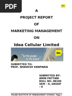 Download Marketing Report on Idea Cellular Ltd by amin pattani SN27866343 doc pdf