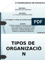 1.1.2 Formas y Tipos de Estructuras Organizacionales