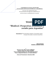 Biodiesel - Perspectivas Economicas y Sociales para Argentina (Publicacion)