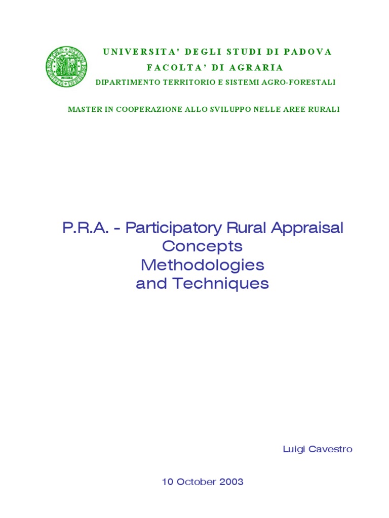 Participatory Rural Appraisal Methods | PDF | Interview | Scientific Method