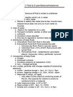 Fluid Balance Notes