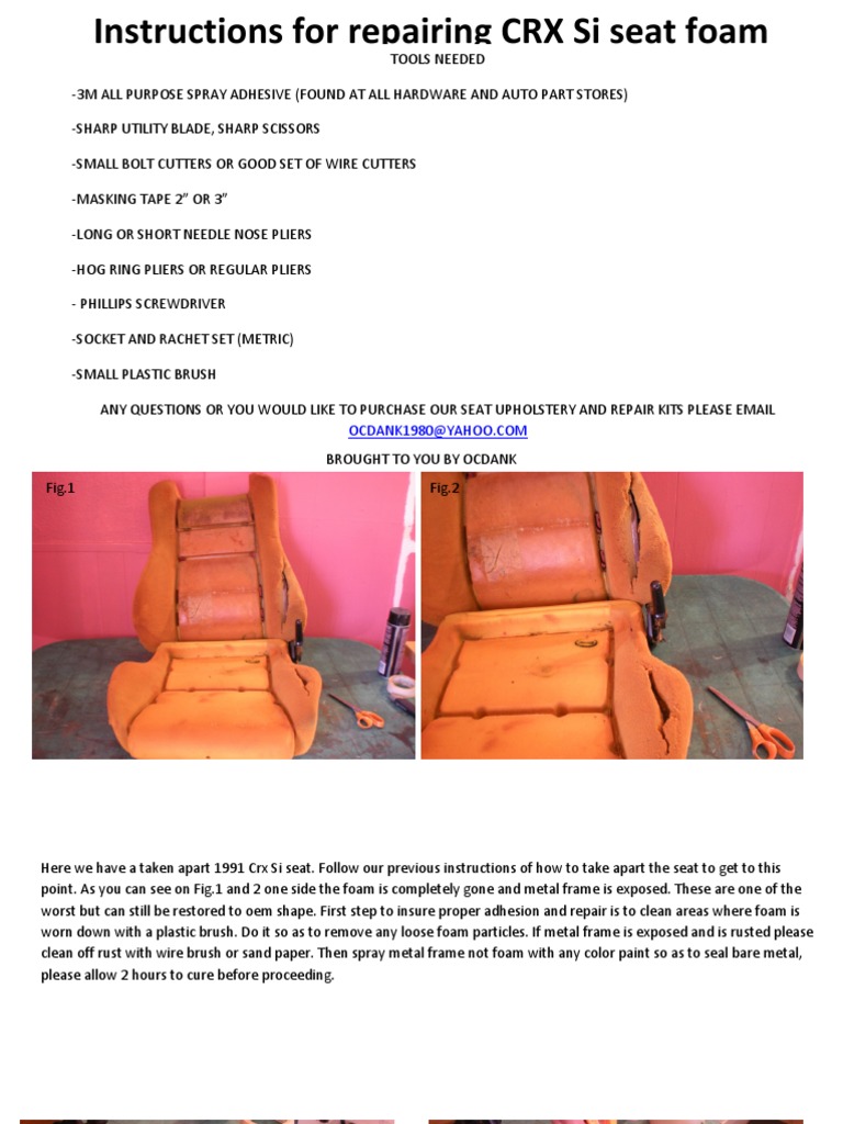 CRX Foam Repair Final PDF Adhesive Industrial Processes