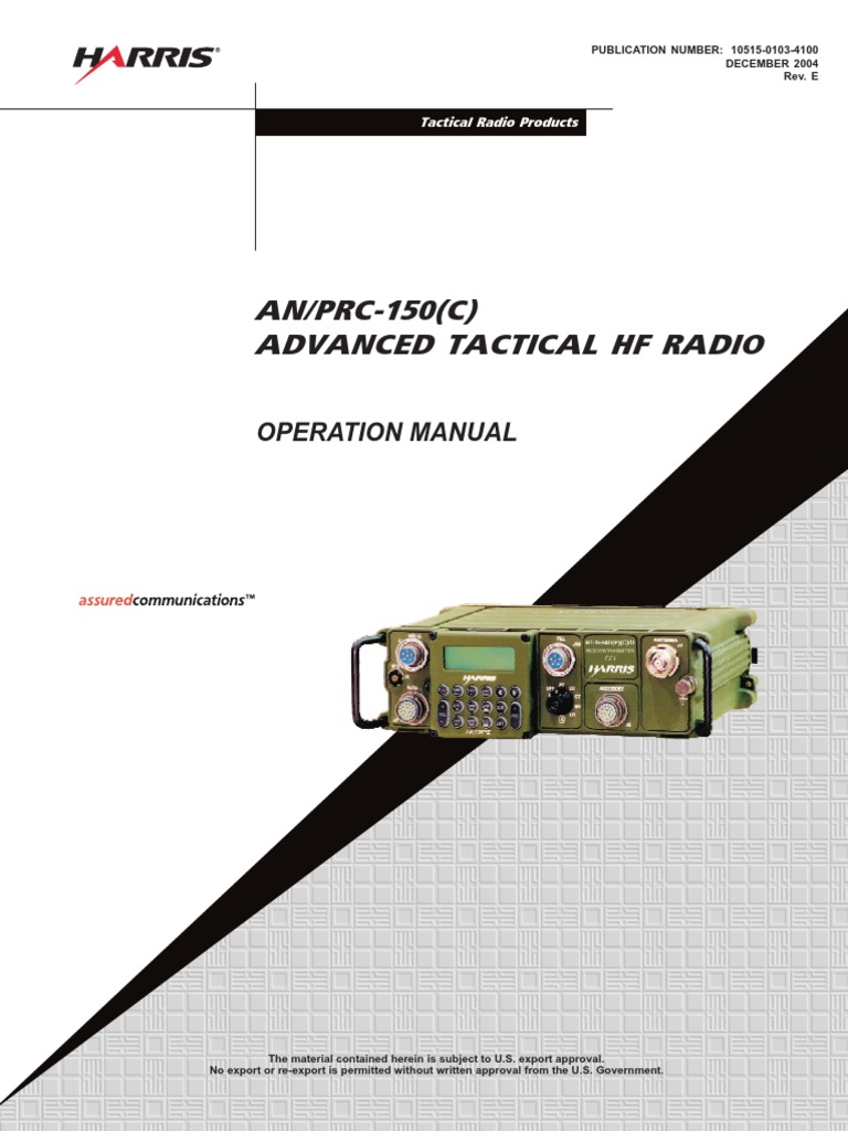 PRC-150 Operators Manual.pdf | Internet Protocols | Network Interface