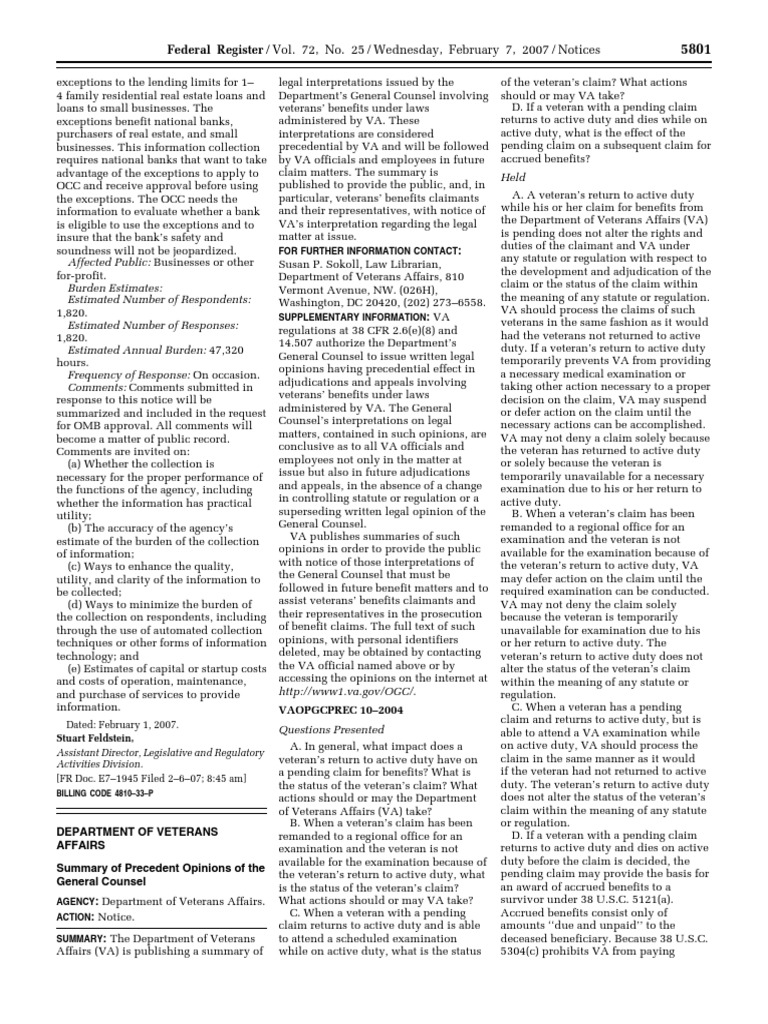 Notice Legal interpretations; General Counsel precedent opinions