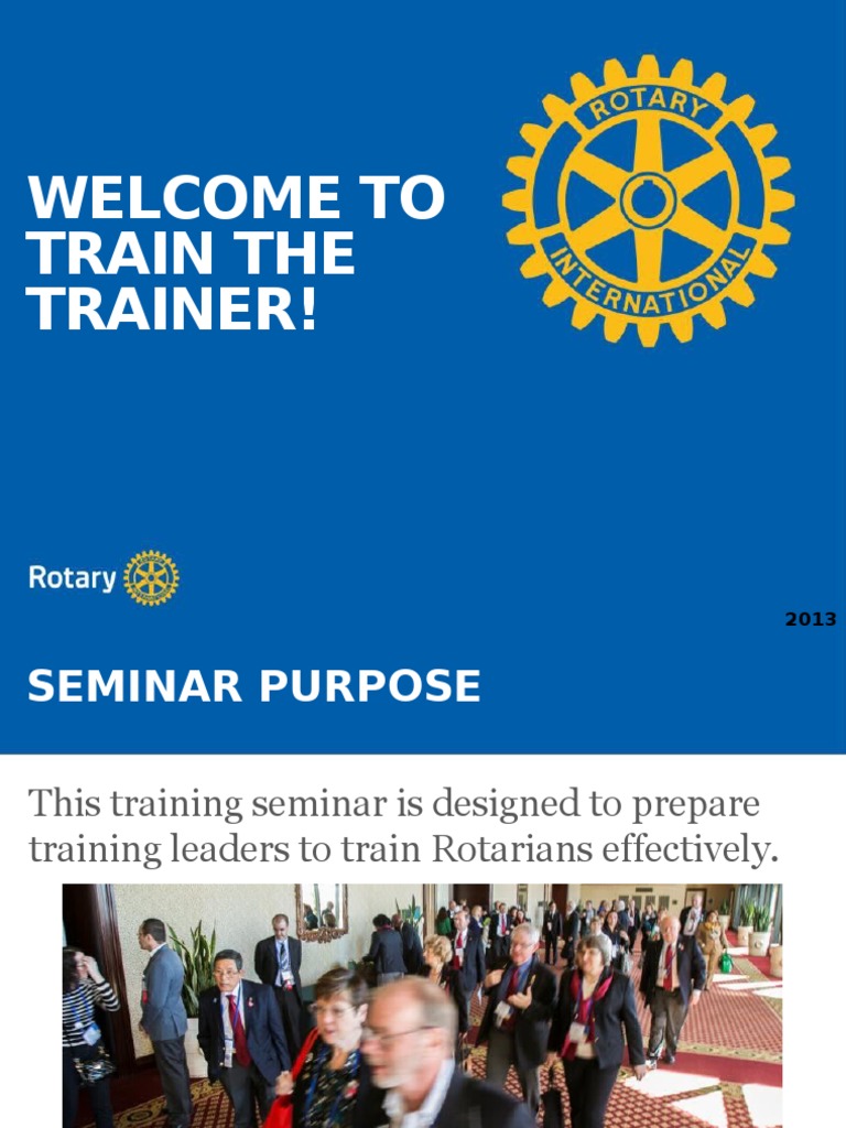 Rotary Train the Trainer Seminar Guide | PDF | Facilitator | Nonverbal ...