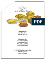 A Project Report On Euro As A