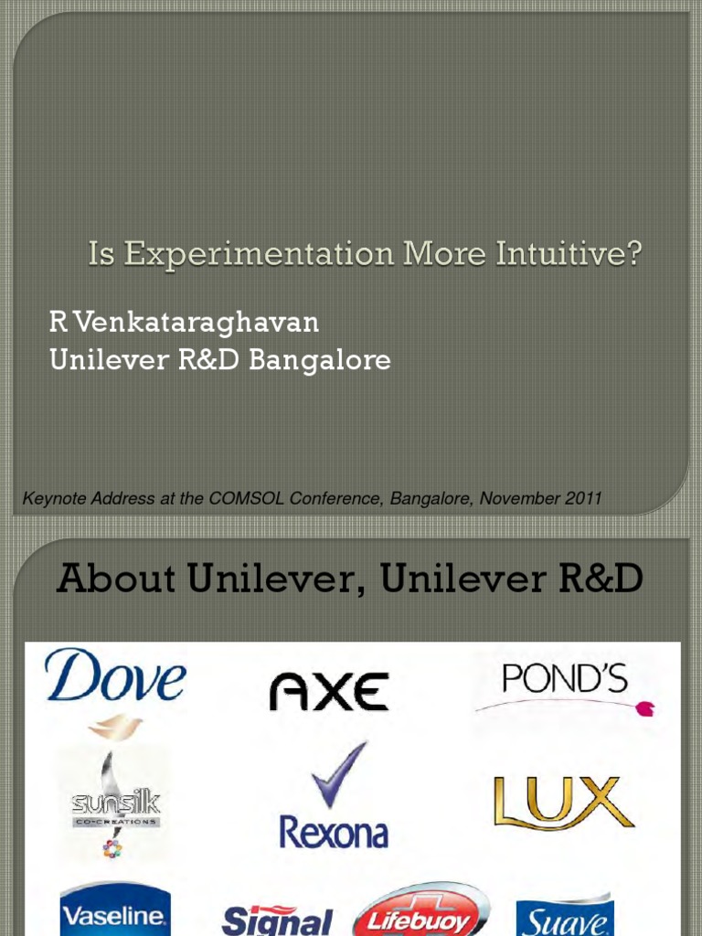 Unilever R&D: Innovation in Science | PDF | Numerical Analysis | Experiment