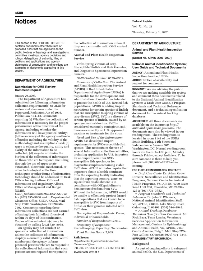 Notices: Federal Register | PDF | Specification (Technical Standard ...