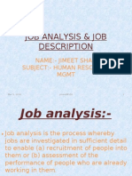 Job Analysis &amp; Job Description
