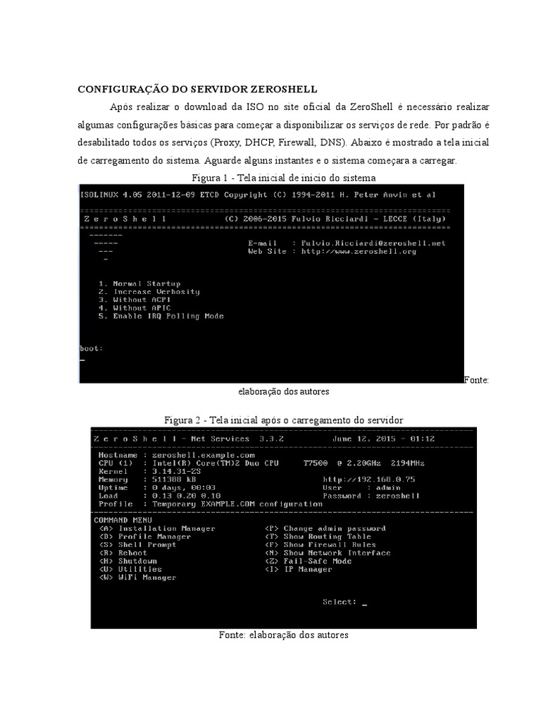 Tutorial de Configuração do ZeroShell | PDF | Endereço de IP | Servidor ...