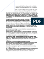 Qué Relación Tiene La Productividad Con El Proyecto de Vida de Las Personas