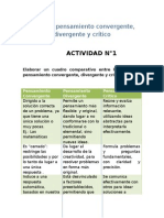 Diferencia Entre Los Tipos de Pensamiento